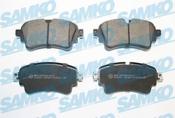 Samko 5SP2039 - Kit de plaquettes de frein, frein à disque www.parts5.com
