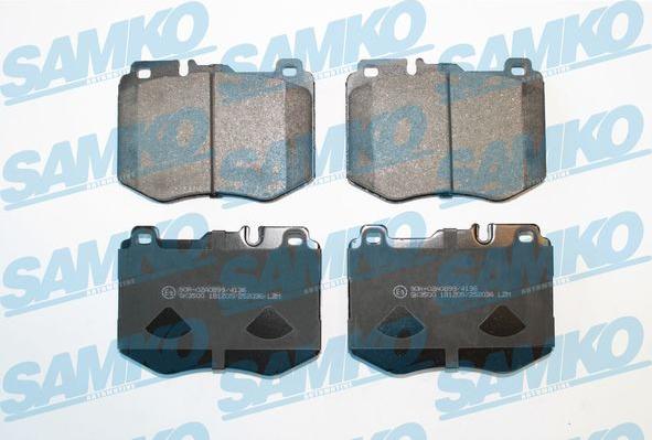 Samko 5SP2036 - Brake Pad Set, disc brake www.parts5.com