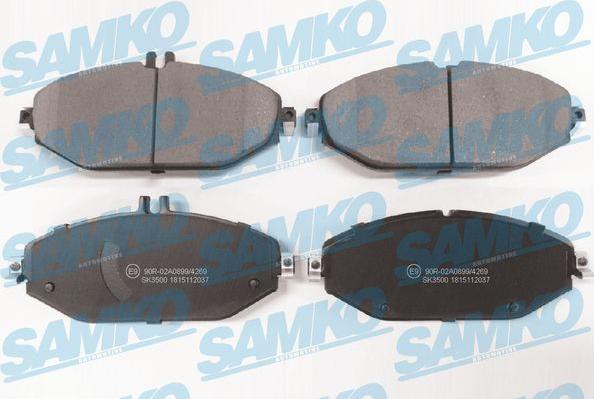 Samko 5SP2037 - Brake Pad Set, disc brake www.parts5.com