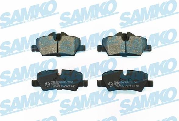 Samko 5SP2029 - Brake Pad Set, disc brake www.parts5.com