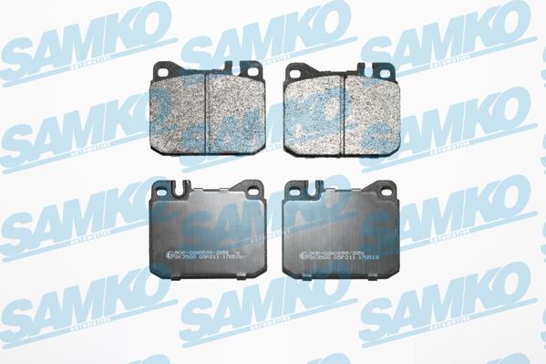 Samko 5SP211 - Тормозные колодки, дисковые, комплект www.parts5.com