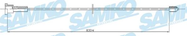 Samko C0553B - Cable, parking brake www.parts5.com