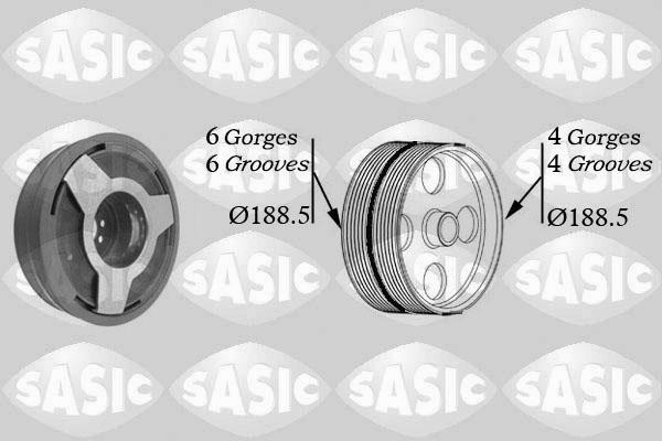 Sasic 9001806 - Belt Pulley, crankshaft www.parts5.com