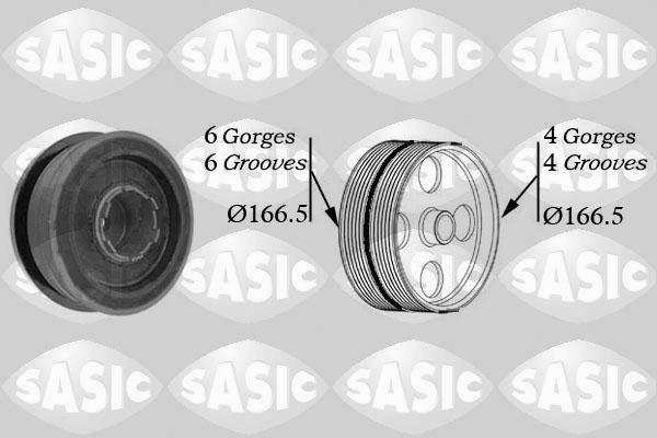 Sasic 9001808 - Belt Pulley, crankshaft www.parts5.com
