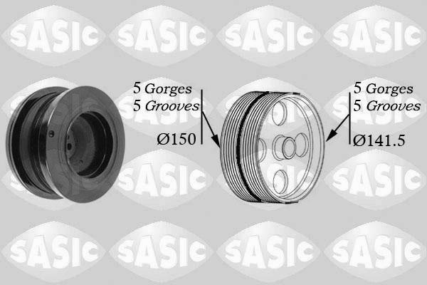 Sasic 9001812 - Belt Pulley, crankshaft www.parts5.com