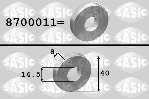 Sasic 8700011 - Плоская шайба, ременный шкив - коленчатый вал www.parts5.com