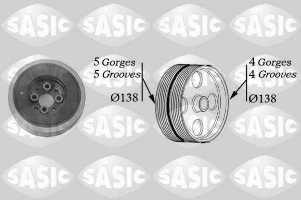 Sasic 2156004 - Belt Pulley, crankshaft www.parts5.com