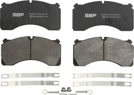 SBP 07-P29124 - Brake Pad Set, disc brake www.parts5.com