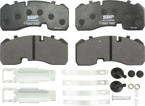 SBP 07-P29306 - Brake Pad Set, disc brake www.parts5.com