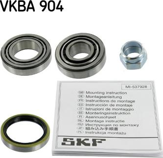 SKF VKBA 904 - Wheel hub, bearing Kit www.parts5.com