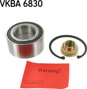SKF VKBA 6830 - Wheel hub, bearing Kit www.parts5.com