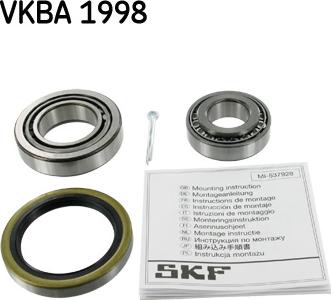 SKF VKBA 1998 - Wheel hub, bearing Kit www.parts5.com
