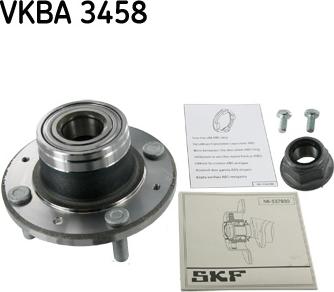SKF VKBA 3458 - Wheel hub, bearing Kit www.parts5.com