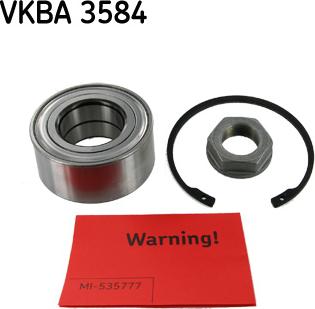 SKF VKBA 3584 - Wheel hub, bearing Kit www.parts5.com