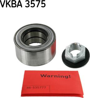 SKF VKBA 3575 - Wheel hub, bearing Kit www.parts5.com