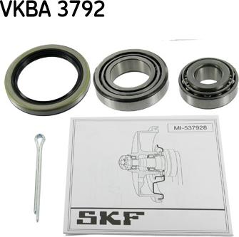 SKF VKBA 3792 - Wheel hub, bearing Kit www.parts5.com