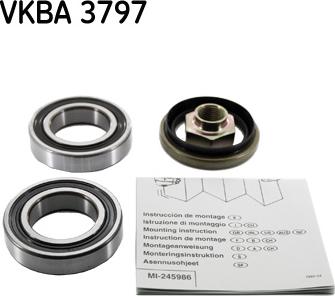 SKF VKBA 3797 - Wheel hub, bearing Kit www.parts5.com