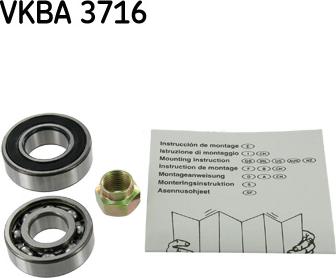 SKF VKBA 3716 - Wheel hub, bearing Kit www.parts5.com