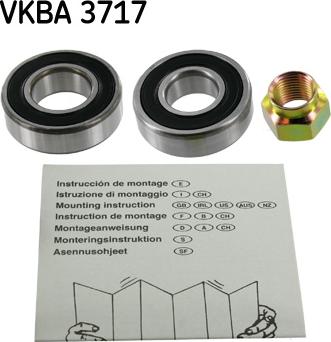 SKF VKBA 3717 - Wheel hub, bearing Kit www.parts5.com