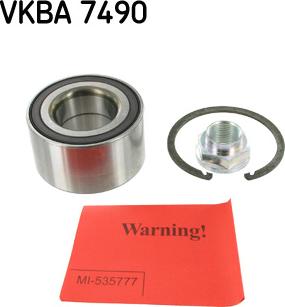 SKF VKBA 7490 - Wheel hub, bearing Kit www.parts5.com