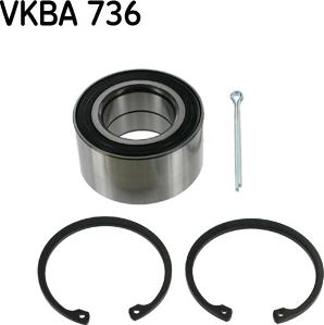 SKF VKBA 736 - Wheel hub, bearing Kit www.parts5.com