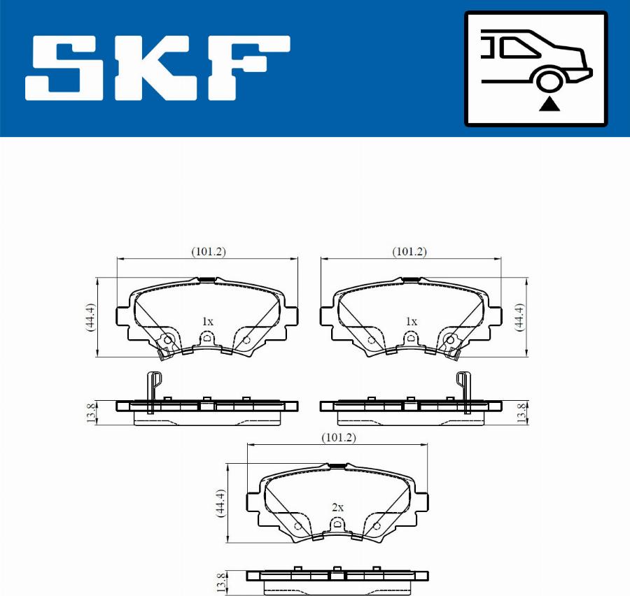 SKF VKBP 90581 A - Brake Pad Set, disc brake www.parts5.com