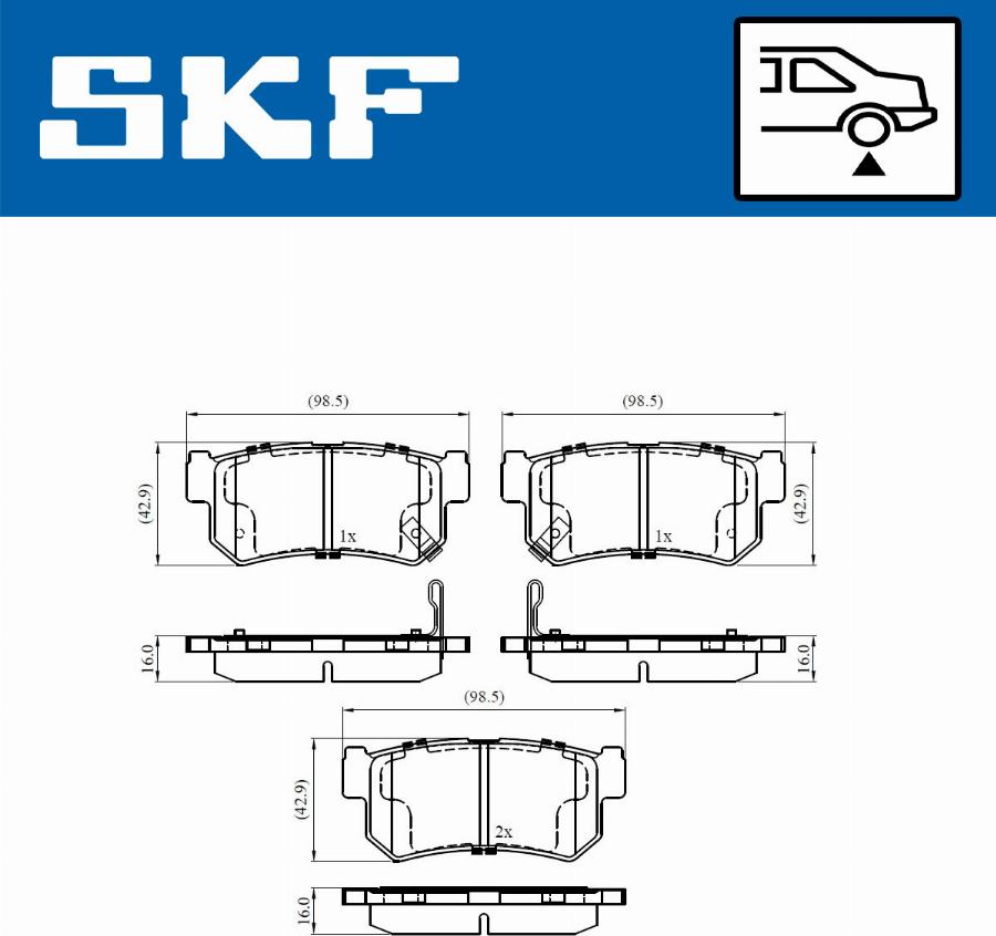 SKF VKBP 90576 A - Brake Pad Set, disc brake www.parts5.com