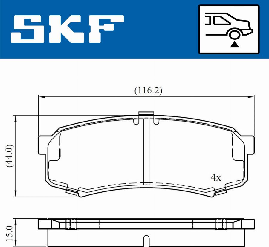 SKF VKBP 90136 - Brake Pad Set, disc brake www.parts5.com