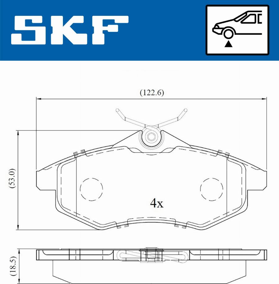 SKF VKBP 80041 - Brake Pad Set, disc brake www.parts5.com