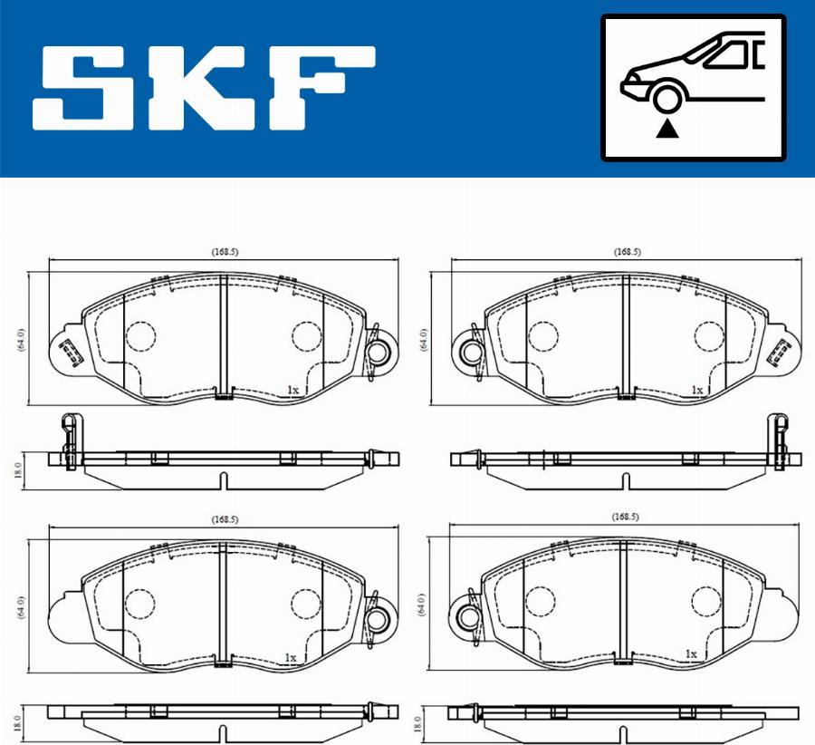 SKF VKBP 80300 A - Brake Pad Set, disc brake www.parts5.com