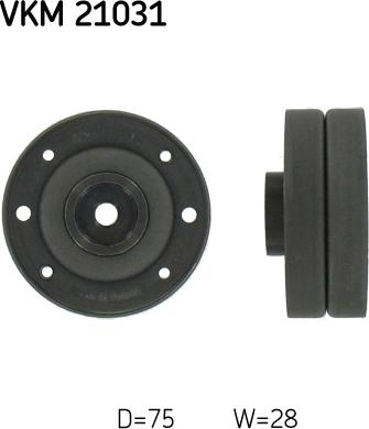 SKF VKM 21031 - Deflection / Guide Pulley, timing belt www.parts5.com