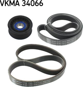 SKF VKMA 34066 - V-Ribbed Belt Set www.parts5.com