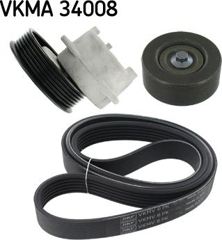 SKF VKMA 34008 - V-Ribbed Belt Set www.parts5.com