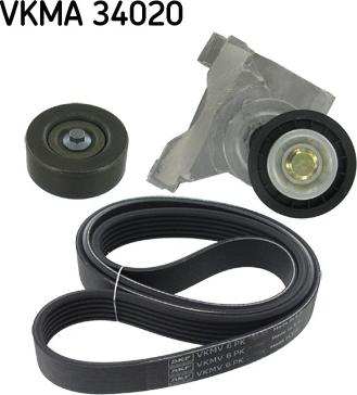 SKF VKMA 34020 - V-Ribbed Belt Set www.parts5.com