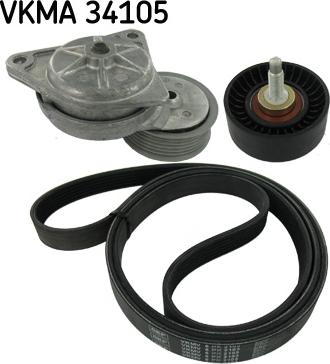 SKF VKMA 34105 - V-Ribbed Belt Set www.parts5.com