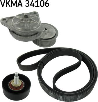 SKF VKMA 34106 - V-Ribbed Belt Set www.parts5.com