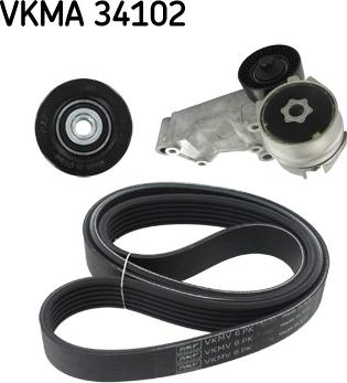 SKF VKMA 34102 - V-Ribbed Belt Set www.parts5.com