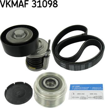 SKF VKMAF 31098 - V-Ribbed Belt Set www.parts5.com