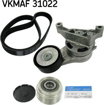SKF VKMAF 31022 - V-Ribbed Belt Set www.parts5.com