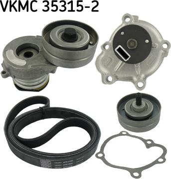 SKF VKMC 35315-2 - Water Pump + V-Ribbed Belt Set www.parts5.com