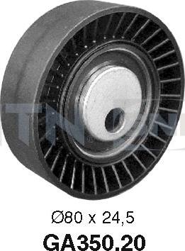 SNR GA350.20 - Deflection / Guide Pulley, v-ribbed belt www.parts5.com