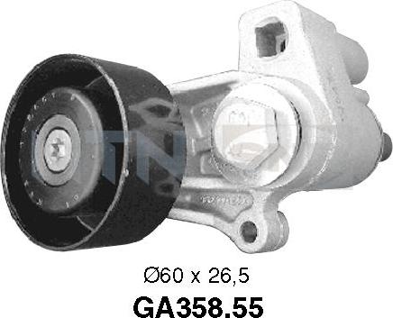 SNR GA358.55 - Deflection / Guide Pulley, v-ribbed belt www.parts5.com