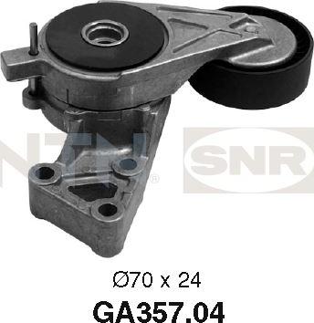 SNR GA357.04 - Deflection / Guide Pulley, v-ribbed belt www.parts5.com