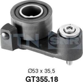 SNR GT355.18 - Tensioner Pulley, timing belt www.parts5.com