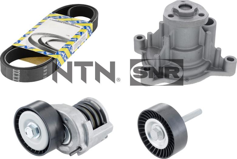 SNR KAP857.141 - Water Pump + V-Ribbed Belt Set www.parts5.com