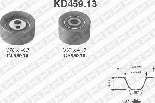 SNR KD459.13 - Timing Belt Set www.parts5.com