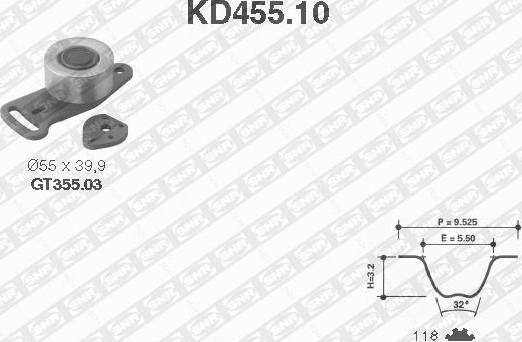 SNR KD455.10 - Timing Belt Set www.parts5.com