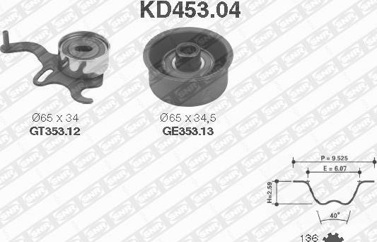 SNR KD453.04 - Timing Belt Set www.parts5.com