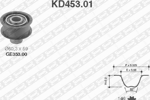 SNR KD453.01 - Timing Belt Set www.parts5.com