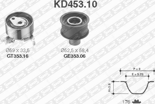 SNR KD453.10 - Timing Belt Set www.parts5.com